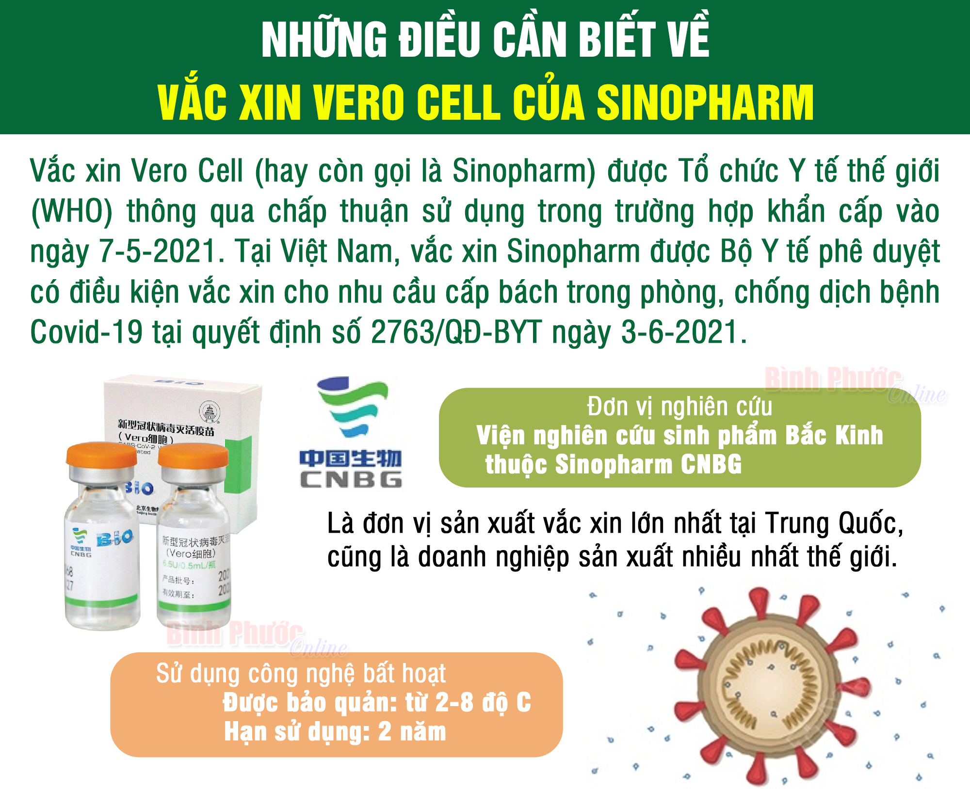  Những điều cần biết về vắc xin Vero Cell của Sinopharm